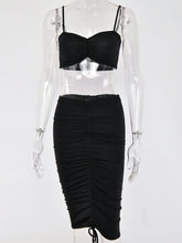 Load image into Gallery viewer, Two Piece Spaghetti Strap Backless top with Pencil skirt
