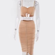 Load image into Gallery viewer, Two Piece Spaghetti Strap Backless top with Pencil skirt
