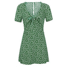 Load image into Gallery viewer, Women’s Short Sleeve Wrap Floral Mini Dress
