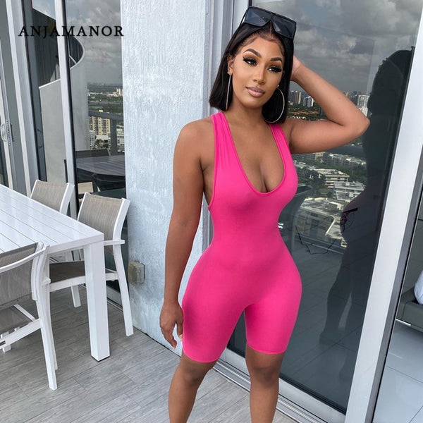Backless Bodycon One Piece Jumpsuit