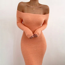 Load image into Gallery viewer, Long Sleeve Strapless Off Shoulder Dress
