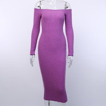 Load image into Gallery viewer, Long Sleeve Strapless Off Shoulder Dress
