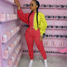 Load image into Gallery viewer, Crop Top &amp; Sweatpants Tracksuit
