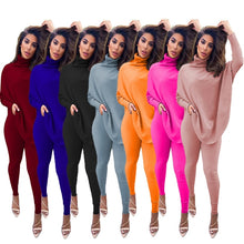 Load image into Gallery viewer, Oversize Turtleneck Top and Bodycon Pants Set
