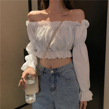Load image into Gallery viewer, Off Shoulder Top Long Sleeve
