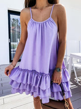 Load image into Gallery viewer, Strap Ruffle Sleeveless Dress
