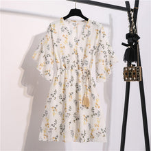 Load image into Gallery viewer, Chiffon V-Neck Floral Print Short Dress
