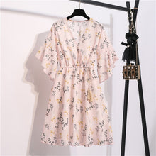 Load image into Gallery viewer, Chiffon V-Neck Floral Print Short Dress
