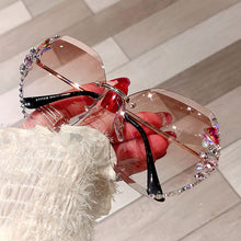 Load image into Gallery viewer, Vintage Rimless Rhinestone Sunglasses

