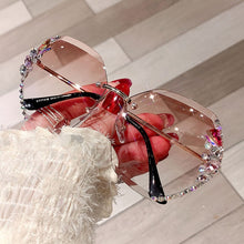 Load image into Gallery viewer, Vintage Rimless Rhinestone Sunglasses
