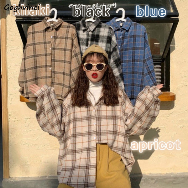 Oversized chequered shirt