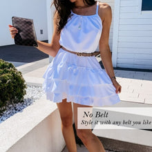 Load image into Gallery viewer, Strap Ruffle Sleeveless Dress
