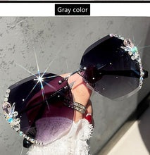 Load image into Gallery viewer, Vintage Rimless Rhinestone Sunglasses
