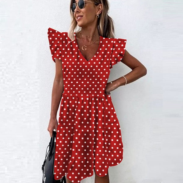 Sleeveless Polka Dot Dress