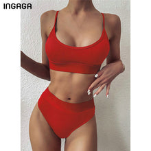 Load image into Gallery viewer, Ribbed push up bikini
